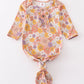 Mustard floral hairband baby gown