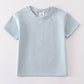 Blue blank basic t-shirt Adult Kids and baby bubble