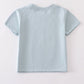 Blue blank basic t-shirt Adult Kids and baby bubble