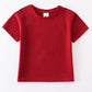 Maroon blank basic t-shirt Adult Kids and baby bubble