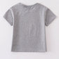 Gray blank basic t-shirt Adult Kids and baby bubble