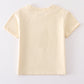 Beige blank basic t-shirt Adult Kids and baby bubble