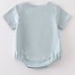 Blue blank basic t-shirt Adult Kids and baby bubble