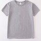 Gray blank basic t-shirt Adult Kids and baby bubble