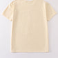 Beige blank basic t-shirt Adult Kids and baby bubble