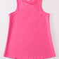 Hot pink blank basic kids teens adult tank top