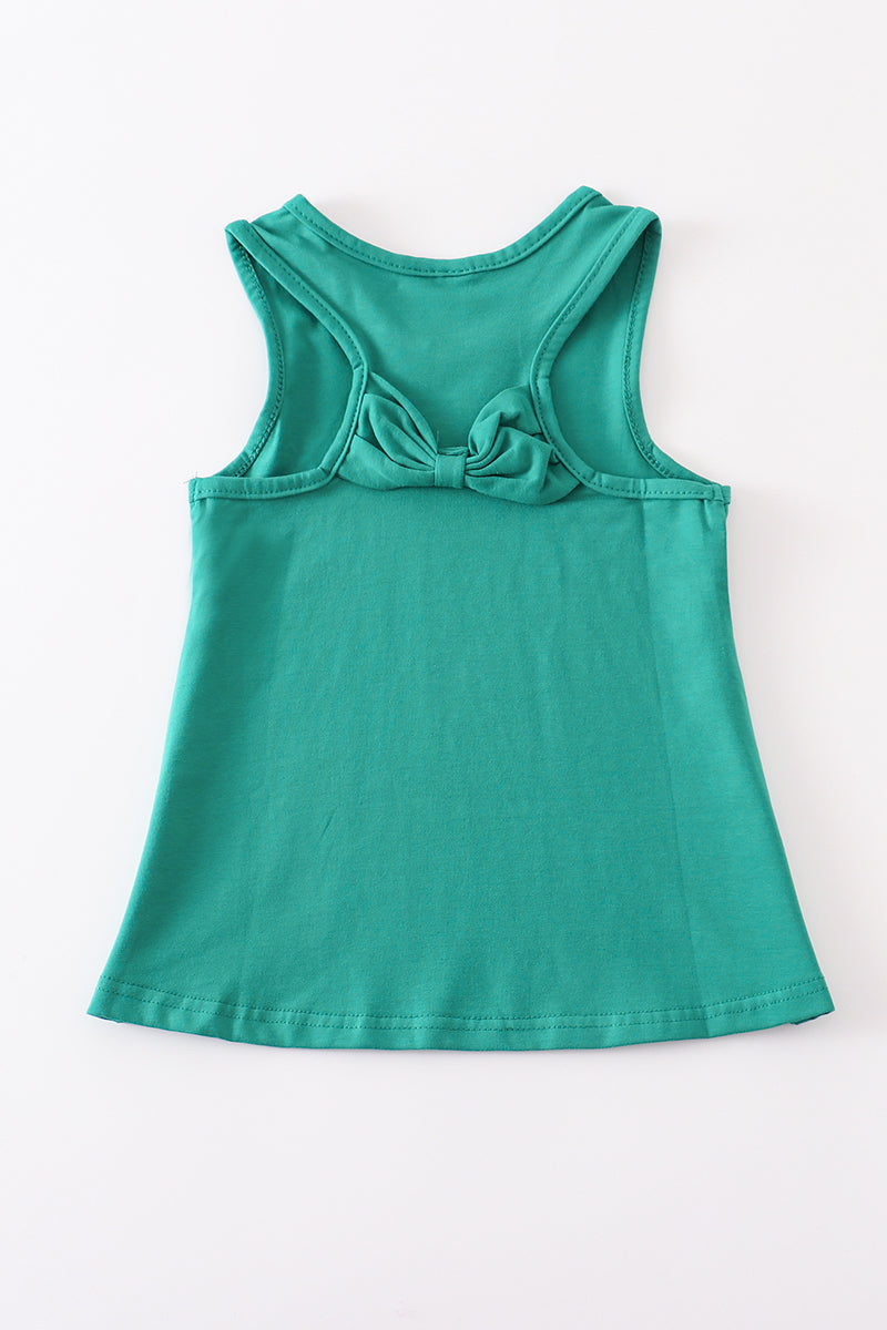 Teal blank basic kids teens adult tank top