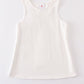 White blank basic kids teens adult tank top