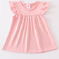 Pink basic ruffle top