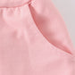 Pink basic ruffle shorts