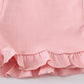 Pink basic ruffle shorts