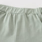 Sage basic ruffle shorts