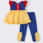 Mustard girl ruffle pants set