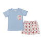 Lobster print boy shorts set