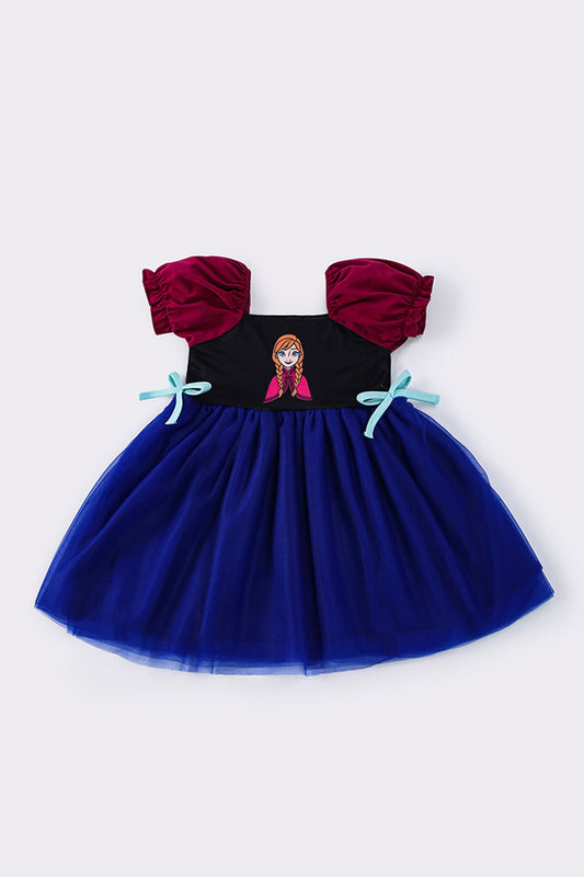 Navy princess tulle dress