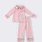 Pink stripe girl pajamas set