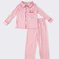 Pink stripe women pajamas set