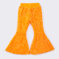 Orange sequin bell pants