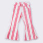 Pink stripe bell denim jeans