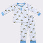 Blue duck print bamboo boy pajamas set