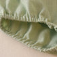 Green strap ruffle linen girl bubble