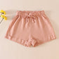 Peach linen girl shorts