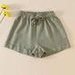 Sage linen girl shorts