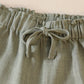 Sage linen girl shorts