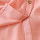 Pink linen button dress