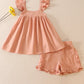 Pink linen 2 pcs swing set