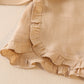 Beige linen 2pcs swing set