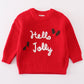 Maroon hello jolly hand-embroidery jumper sweater