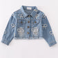 Blue pearl denim jacket