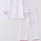 Premium White pocket boy pajamas set