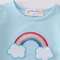 Premium blue rainbow boy top