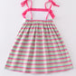 Premium Easter egg stripe strap dress