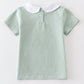 Premium Sage easter bunny embroidery boy top