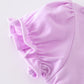 Premium Purple basic ruffle top