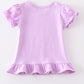 Premium Purple basic ruffle top