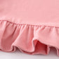 Premium Pink basic ruffle top