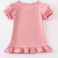 Premium Pink basic ruffle top