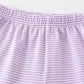 Premium Purple & white stripe basic ruffle shorts