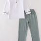 Premium Green plaid boy pants set