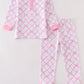 Premium Pink bow tie girl pajama set