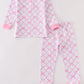 Premium Pink bow tie girl pajama set