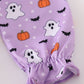 Premium Purple halloween print girl bubble