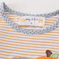 Premium Beige stripe truck pumpkin applique top