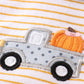 Premium Beige stripe truck pumpkin applique girl set