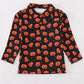 Premium Orange halloween pumpkin button down shirt