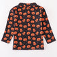 Premium Orange halloween pumpkin button down shirt